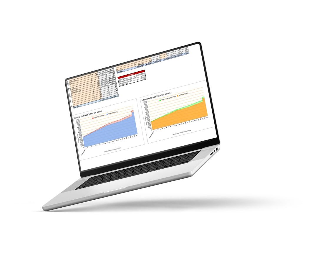 Token distribution and token supply in InnMind Tokenomics Calculator PRO