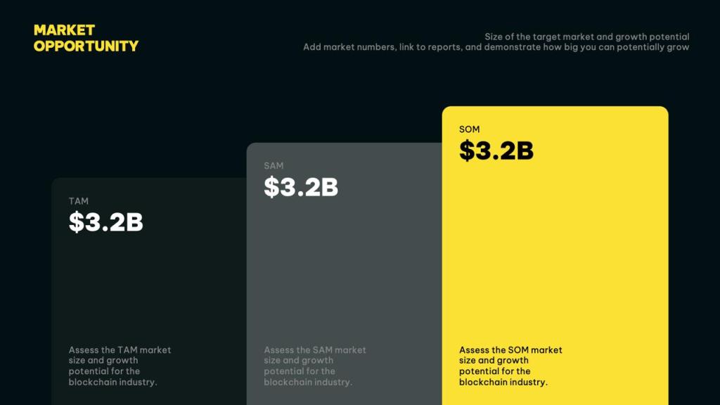 Dark Crypto Pitch Deck – Market Opportunity Slide | Web3 fundraising deck Template